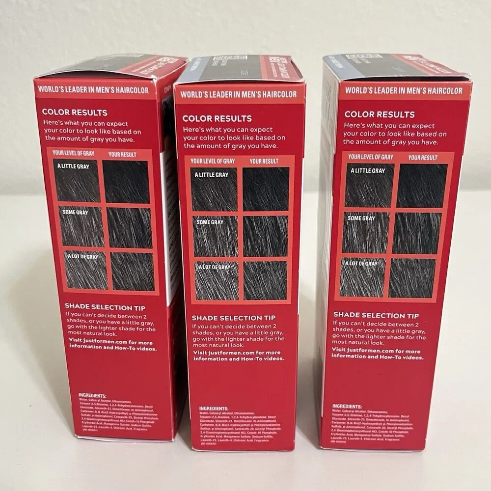 Just For Men Easy Comb-In Color A-50 Darkest Brown Lot of 6 NEW